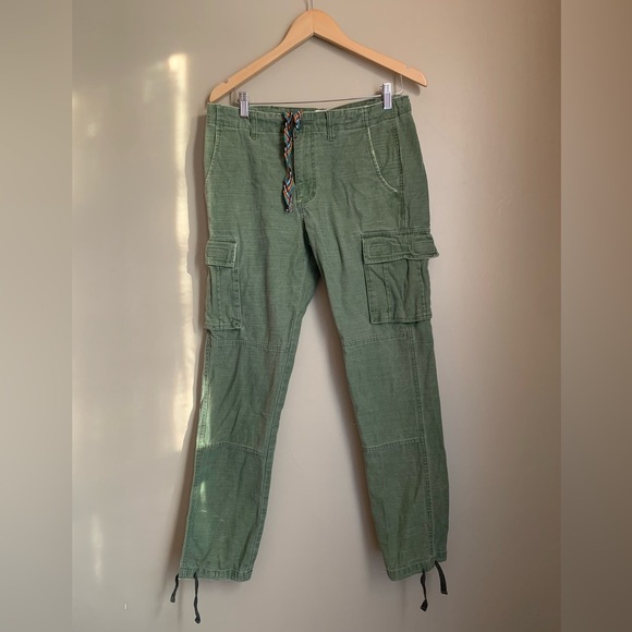 Koto Slim Fit Green Army Cargo Pants, military - Picture 1 of 15